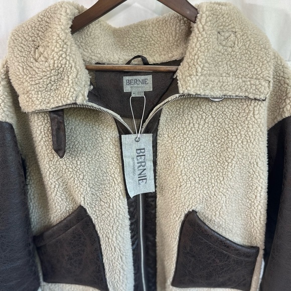 BERNIE Sherpa Aviator Bomber Jacket (M) - Picture 6 of 10